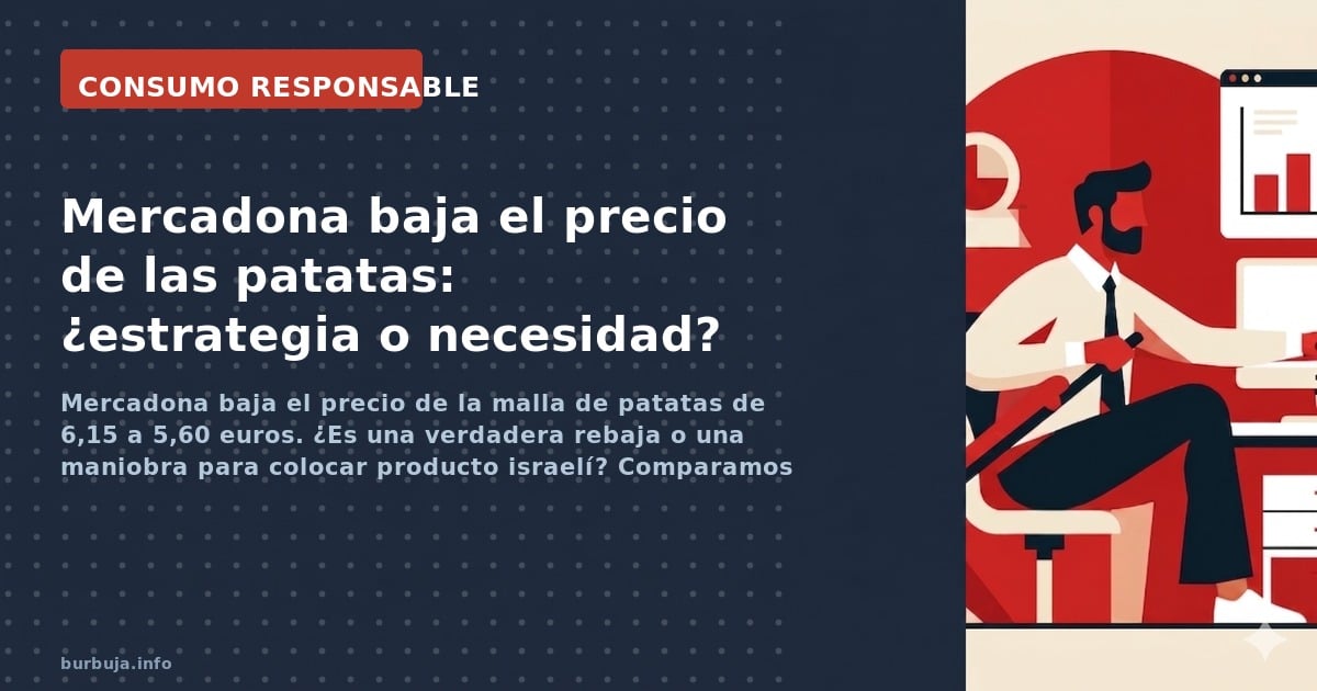 Mercadona baja el precio de la malla de patatas de 6,15 a 5,60 euros. ¿Es una verdadera rebaja o una maniobra para colocar pr