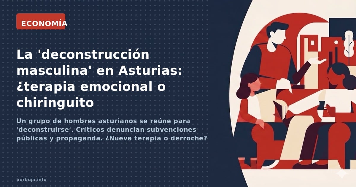 Un grupo de hombres asturianos se reúne para 'deconstruirse'. Críticos denuncian subvenciones públicas y propaganda. ¿Nueva t