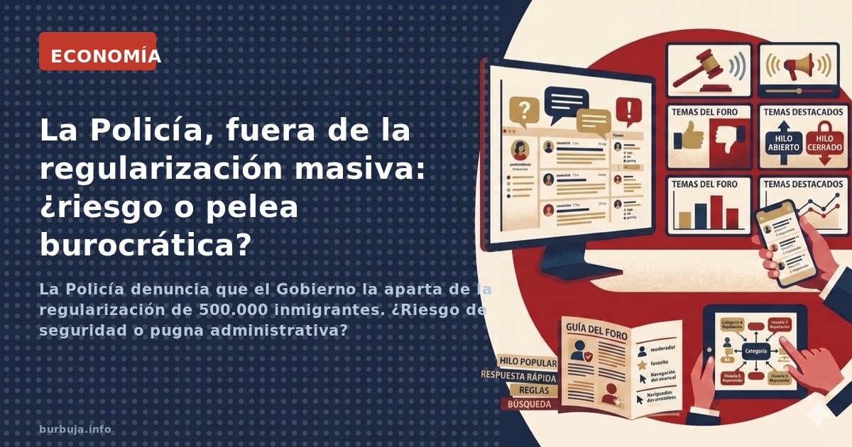 La Policía denuncia que el Gobierno la aparta de la regularización de 500.000 inmigrantes. ¿Riesgo de seguridad o pugna admin