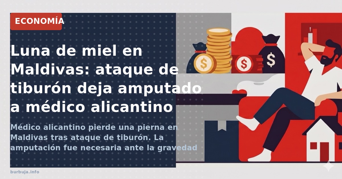 Médico alicantino pierde una pierna en Maldivas tras ataque de tiburón. La amputación fue necesaria ante la gravedad de la he