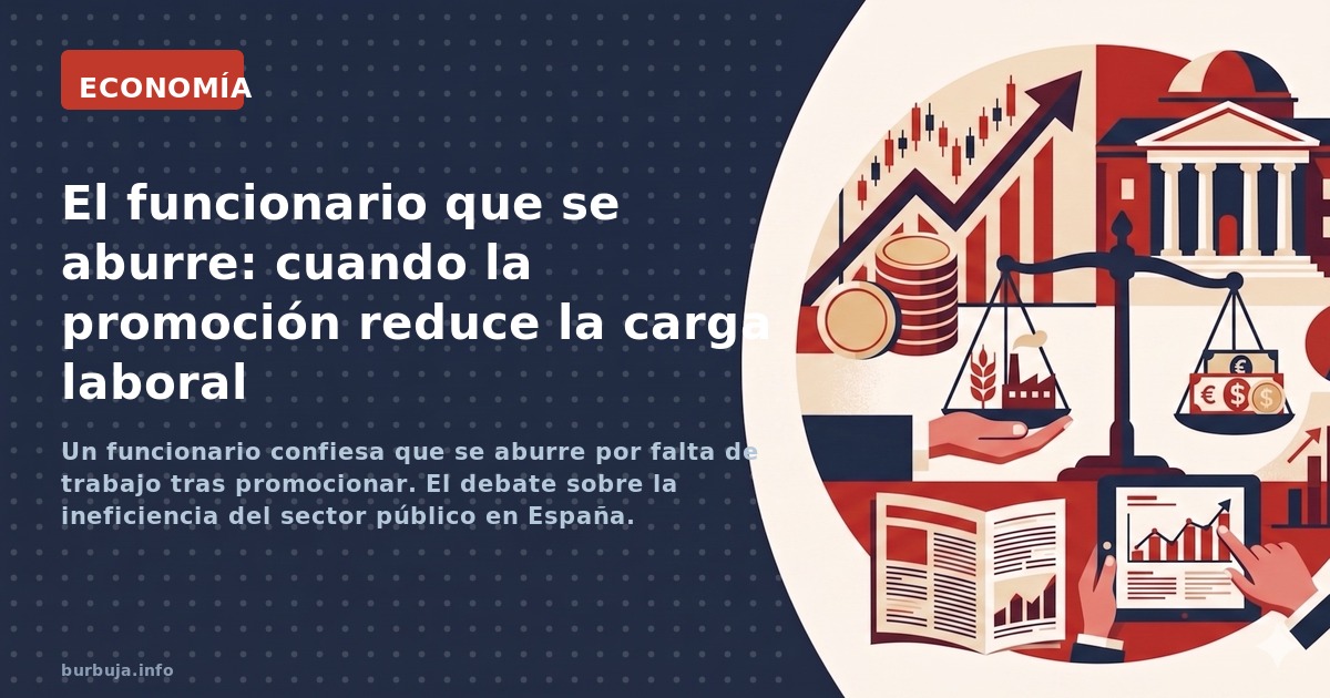 Un funcionario confiesa que se aburre por falta de trabajo tras promocionar. El debate sobre la ineficiencia del sector públi