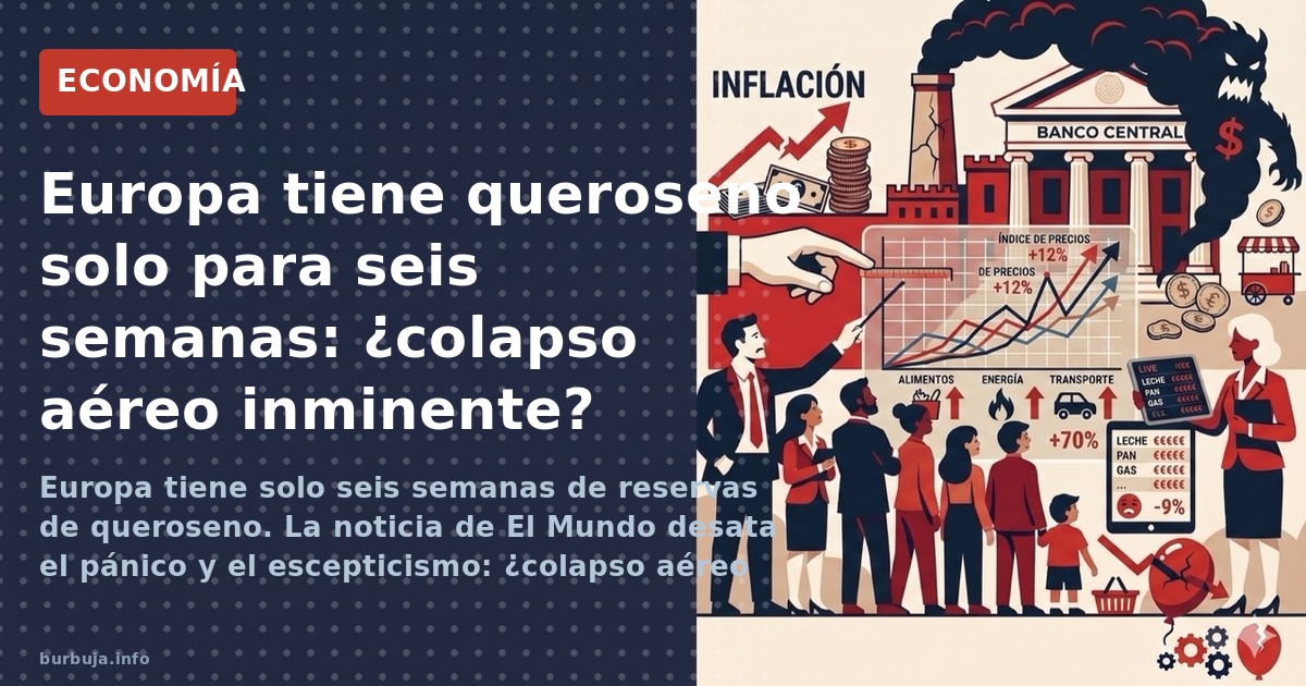 Europa tiene solo seis semanas de reservas de queroseno. La noticia de El Mundo desata el pánico y el escepticismo: ¿colapso 