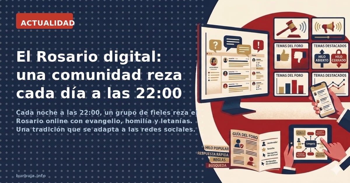 Cada noche a las 22:00, un grupo de fieles reza el Rosario online con evangelio, homilía y letanías. Una tradición que se ada