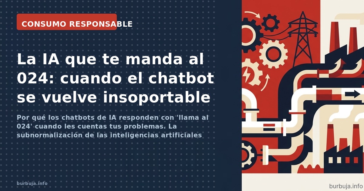 Por qué los chatbots de IA responden con 'llama al 024' cuando les cuentas tus problemas. La subnormalización de las intelige