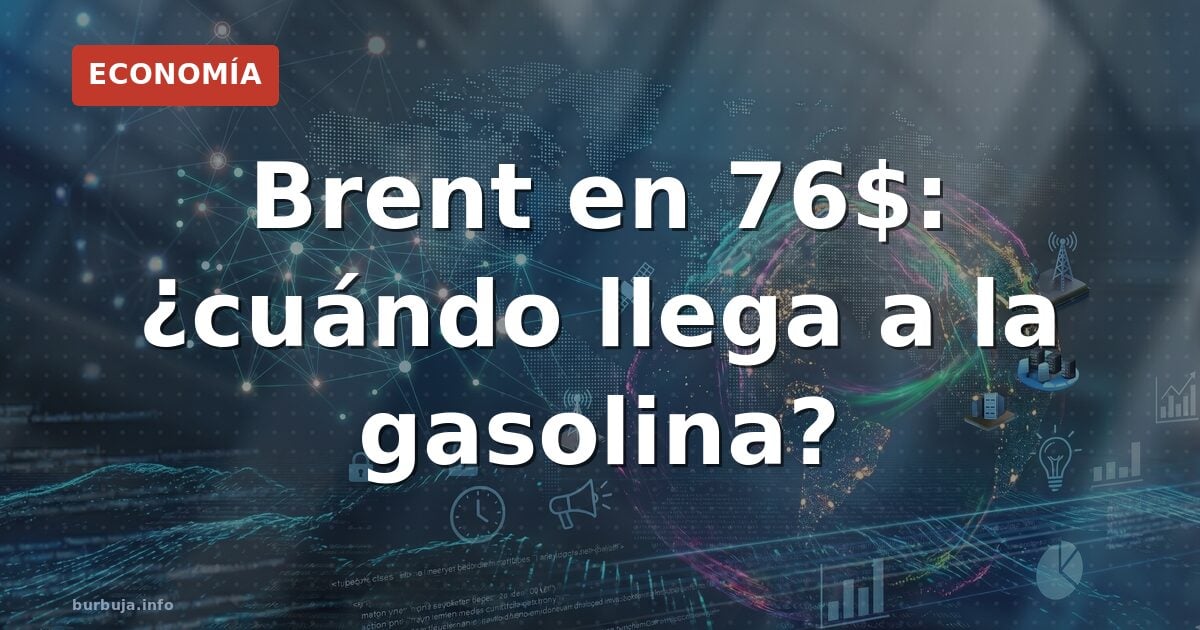 Brent en 76$: ¿cuándo llega a la gasolina?