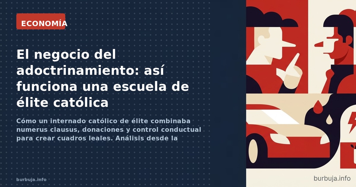 Cómo un internado católico de élite combinaba numerus clausus, donaciones y control conductual para crear cuadros leales. Aná