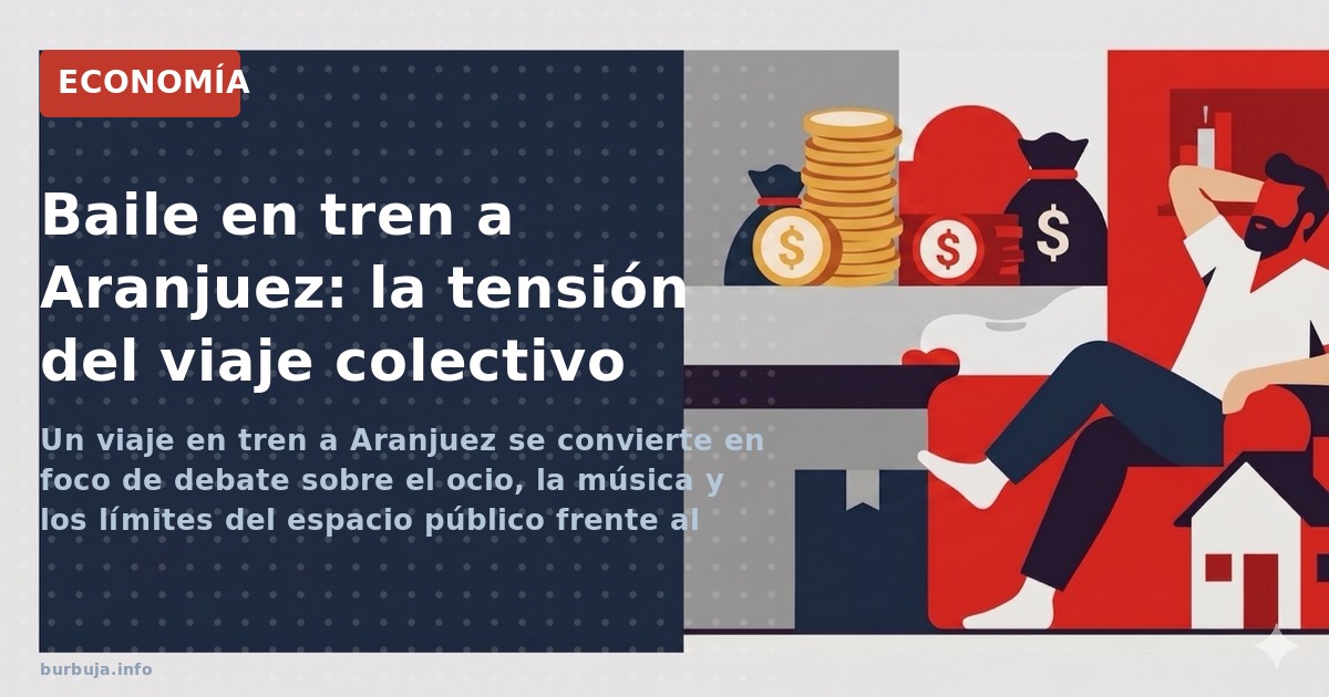 Un viaje en tren a Aranjuez se convierte en foco de debate sobre el ocio, la música y los límites del espacio público frente 