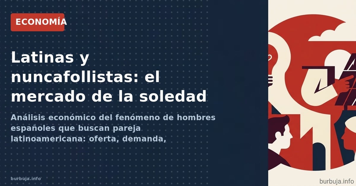 Análisis económico del fenómeno de hombres españoles que buscan pareja latinoamericana: oferta, demanda, incentivos y crítica