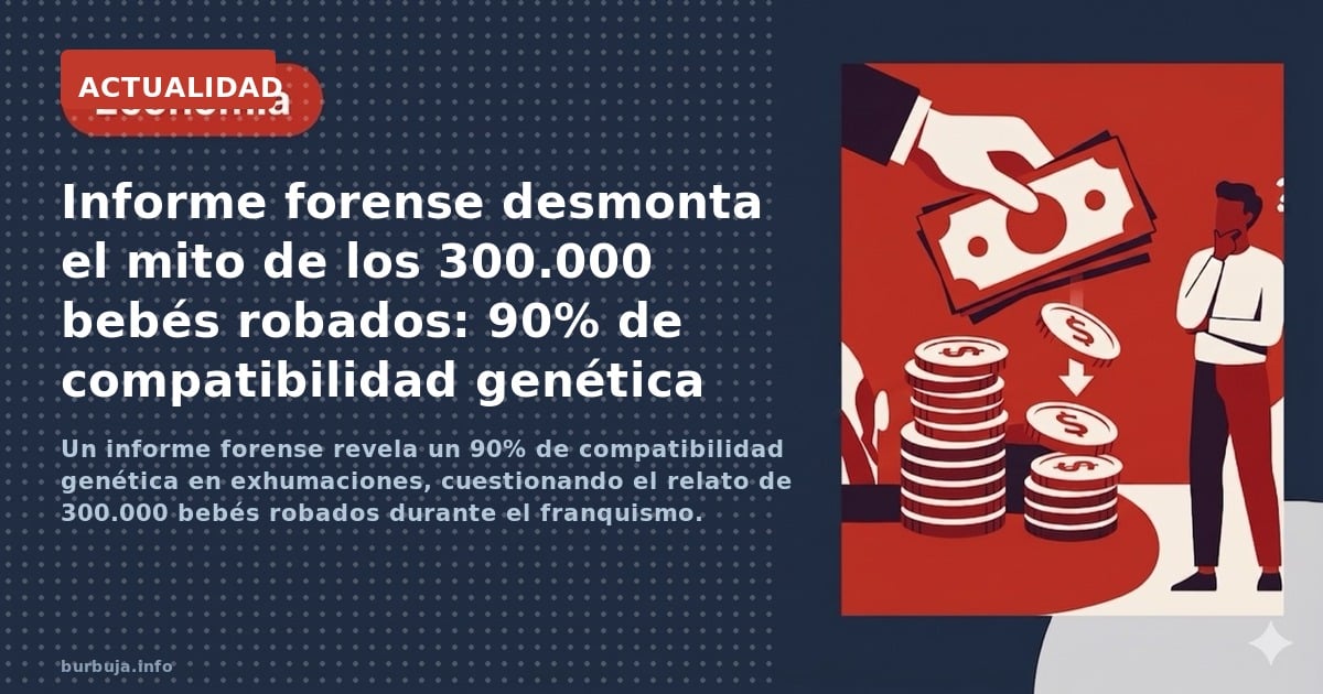 Un informe forense revela un 90% de compatibilidad genética en exhumaciones, cuestionando el relato de 300.000 bebés robados 