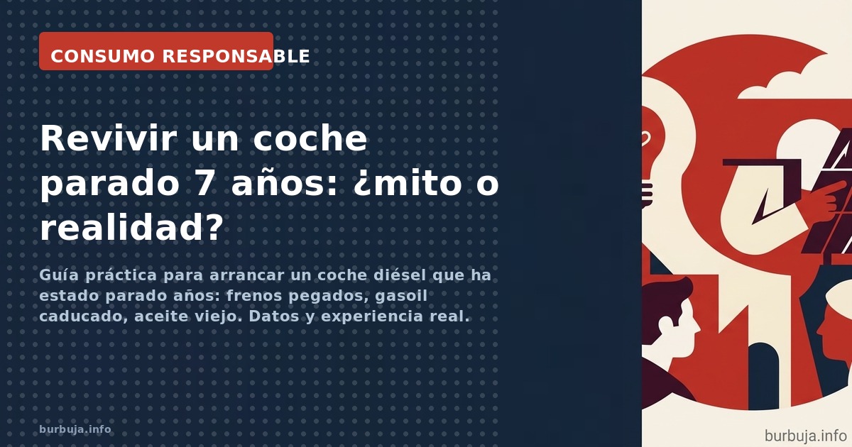 Guía práctica para arrancar un coche diésel que ha estado parado años: frenos pegados, gasoil caducado, aceite viejo. Datos y