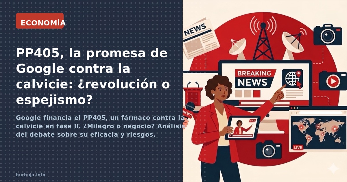 Google financia el PP405, un fármaco contra la calvicie en fase II. ¿Milagro o negocio? Análisis del debate sobre su eficacia