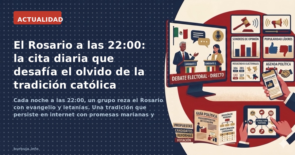 Cada noche a las 22:00, un grupo reza el Rosario con evangelio y letanías. Una tradición que persiste en internet con promesa