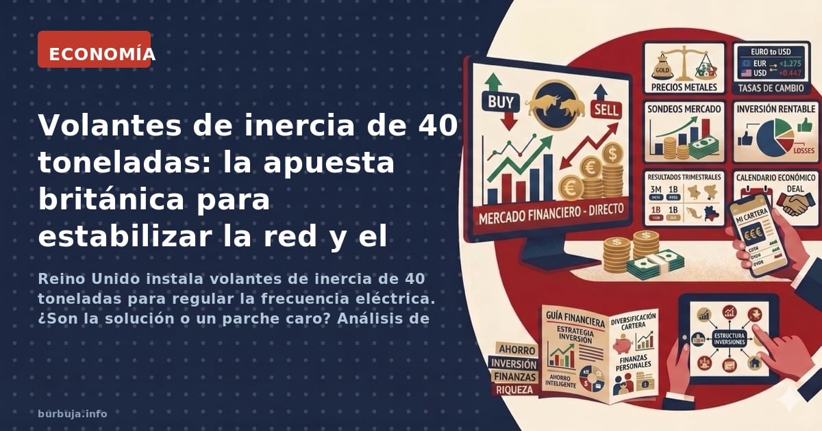 Reino Unido instala volantes de inercia de 40 toneladas para regular la frecuencia eléctrica. ¿Son la solución o un parche ca