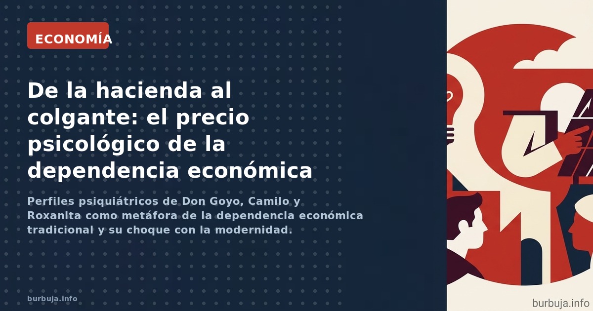 Perfiles psiquiátricos de Don Goyo, Camilo y Roxanita como metáfora de la dependencia económica tradicional y su choque con l