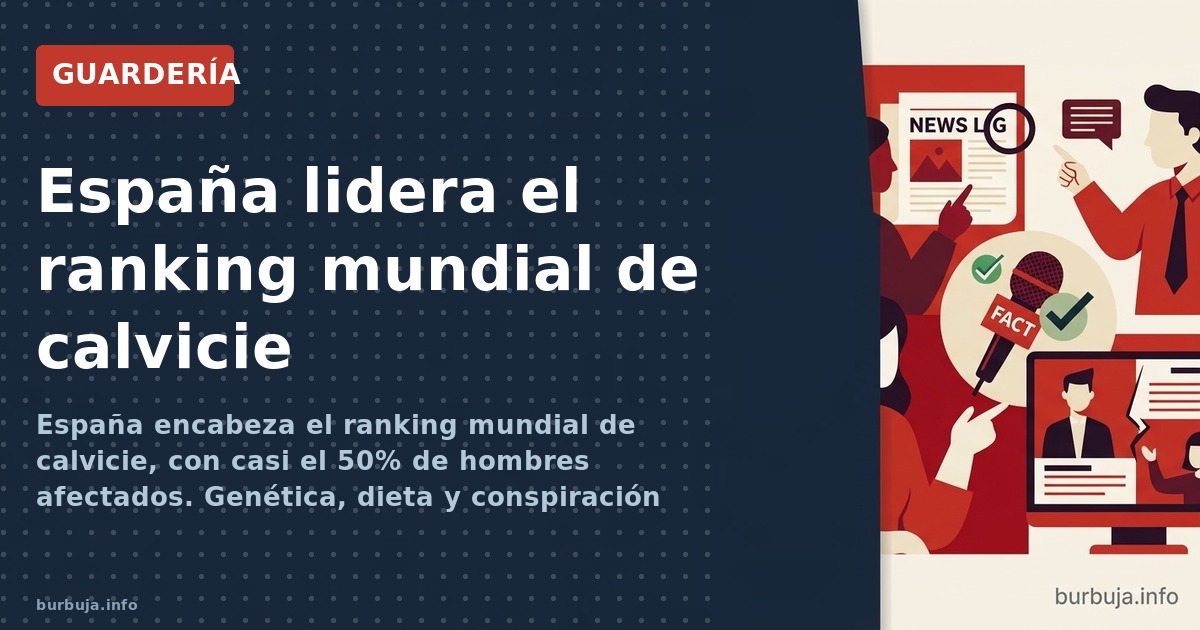 España encabeza el ranking mundial de calvicie, con casi el 50% de hombres afectados. Genética, dieta y conspiración se mezcl