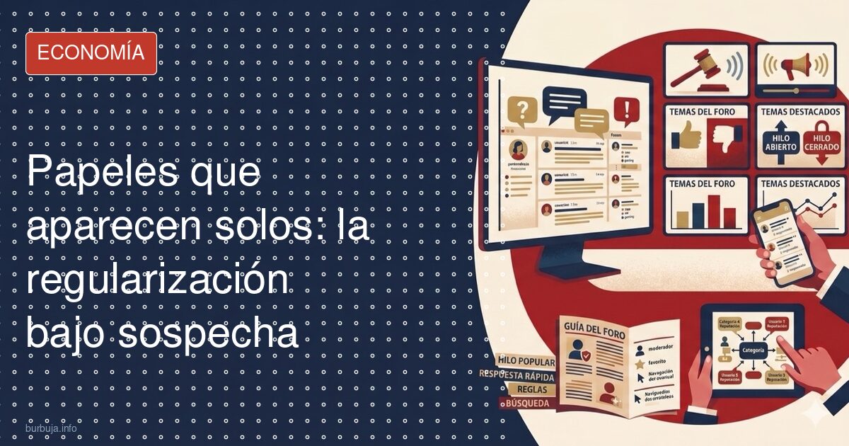 Papeles que aparecen solos: la regularización bajo sospecha