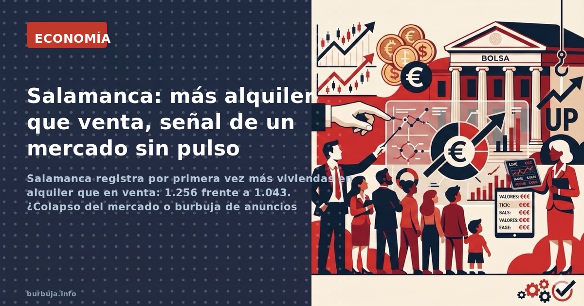 Salamanca registra por primera vez más viviendas en alquiler que en venta: 1.256 frente a 1.043. ¿Colapso del mercado o burbu