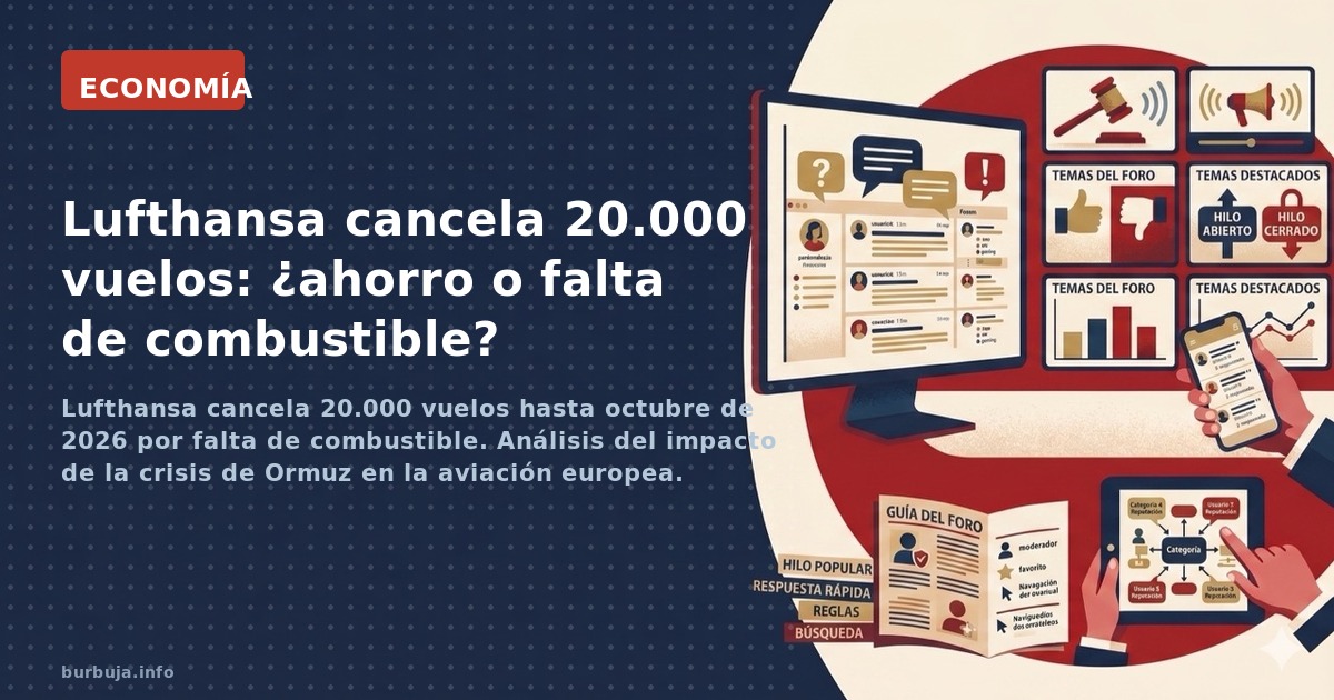Lufthansa cancela 20.000 vuelos hasta octubre de 2026 por falta de combustible. Análisis del impacto de la crisis de Ormuz en