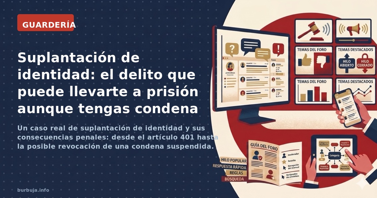 Un caso real de suplantación de identidad y sus consecuencias penales: desde el artículo 401 hasta la posible revocación de u