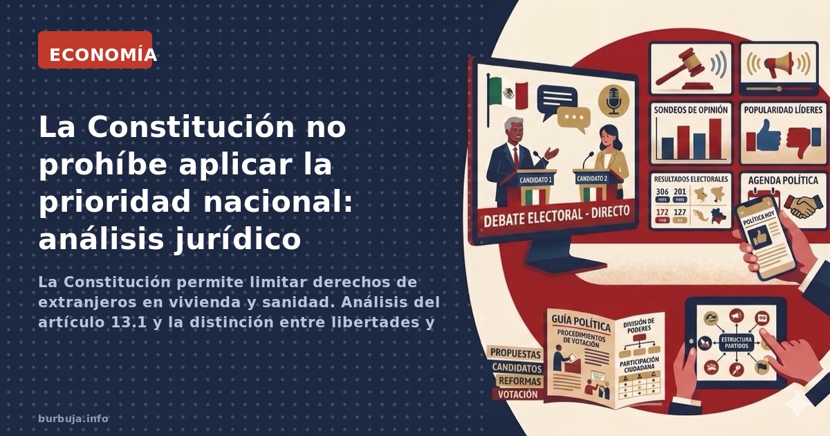 La Constitución permite limitar derechos de extranjeros en vivienda y sanidad. Análisis del artículo 13.1 y la distinción ent