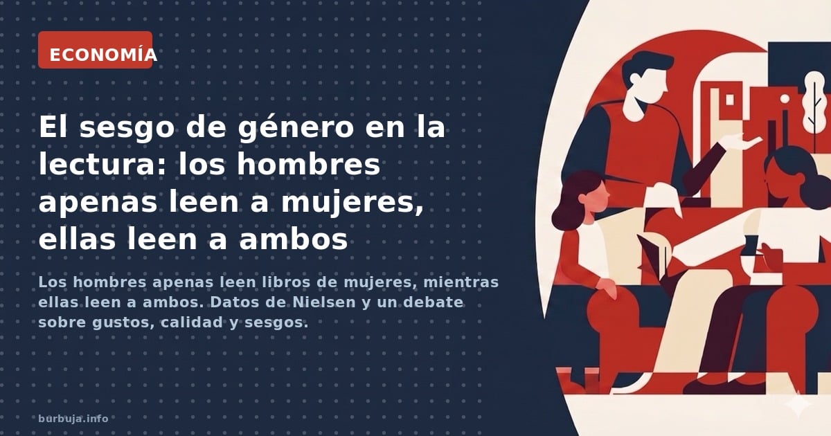 Los hombres apenas leen libros de mujeres, mientras ellas leen a ambos. Datos de Nielsen y un debate sobre gustos, calidad y 