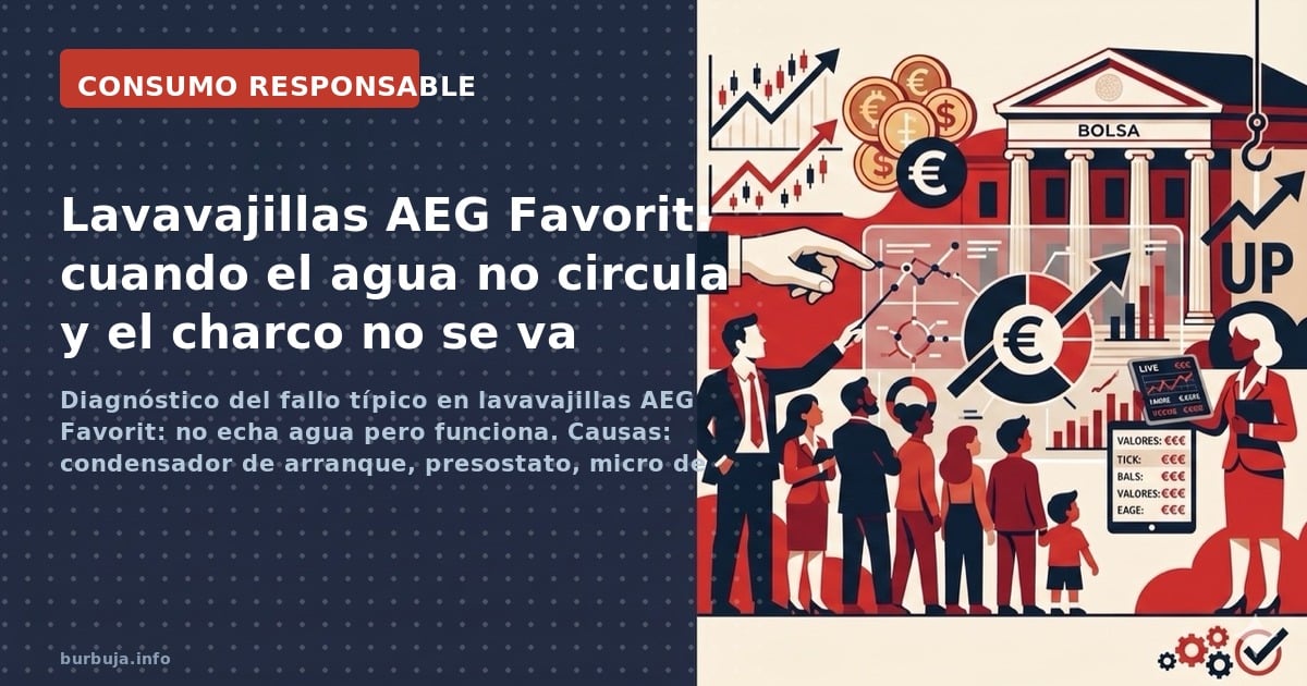 Diagnóstico del fallo típico en lavavajillas AEG Favorit: no echa agua pero funciona. Causas: condensador de arranque, presos