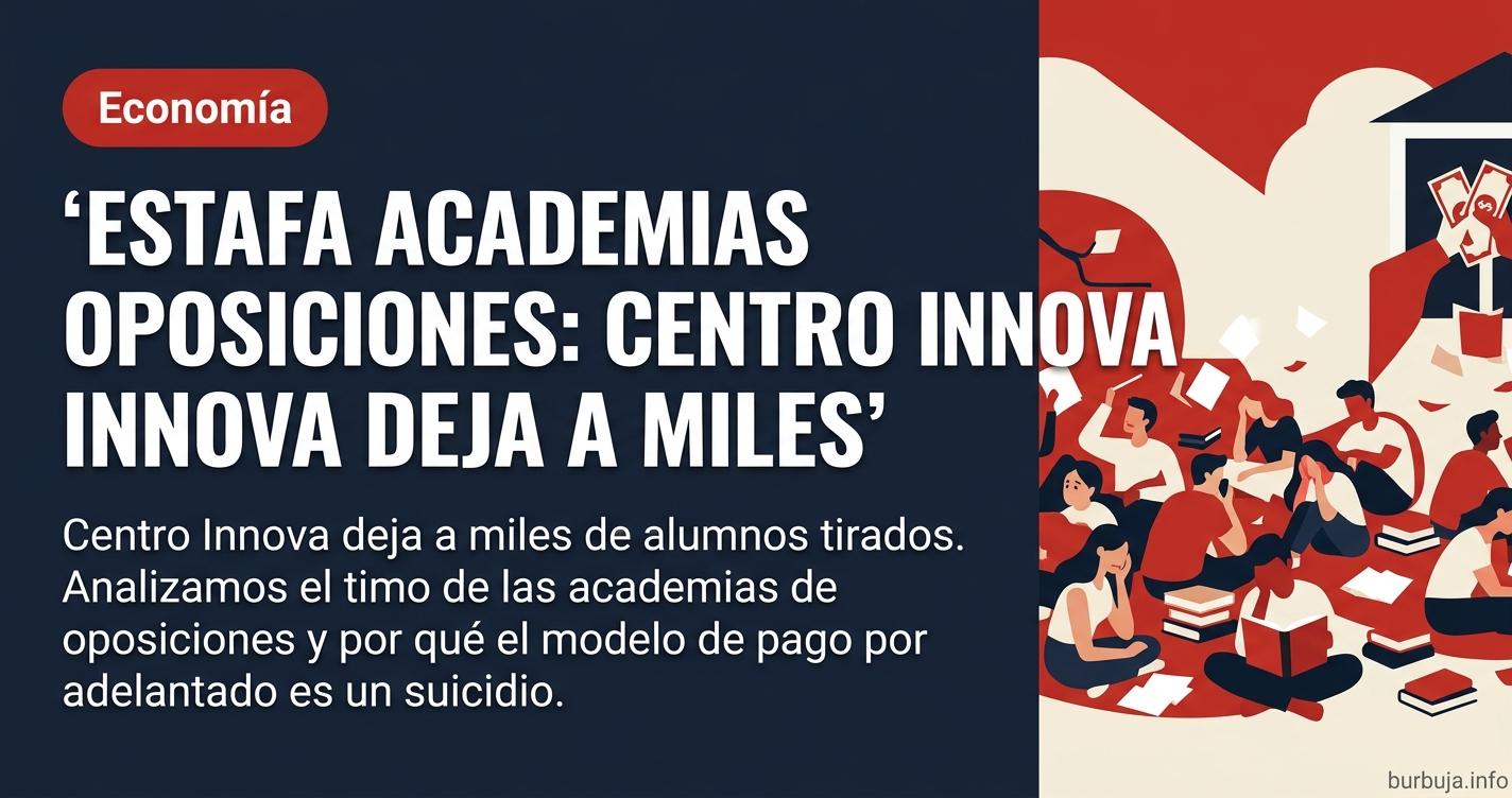 Centro Innova deja a miles de alumnos sin dinero ni clases. Analizamos en Burbuja.info el modus operandi de las academias de 
