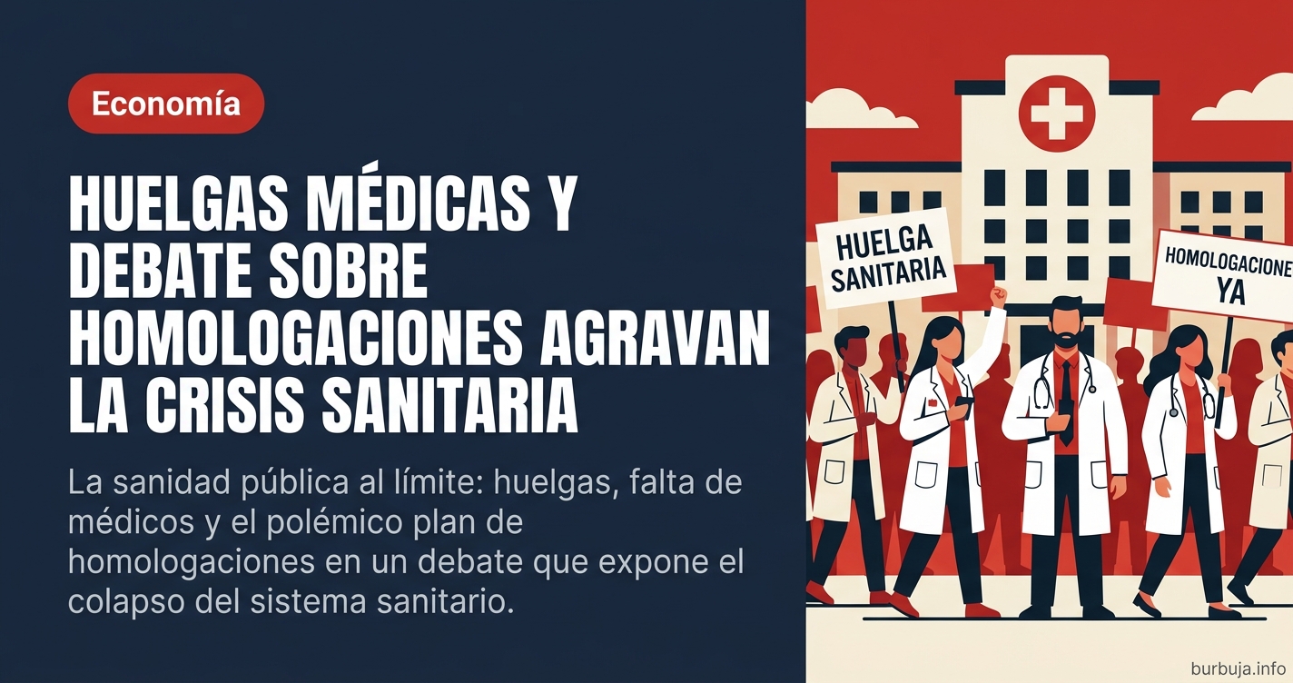 La sanidad pública al límite: huelgas, falta de médicos y el polémico plan de homologaciones en un debate que expone el colap