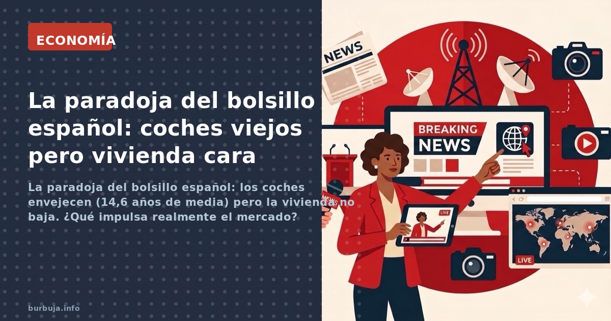 La paradoja del bolsillo español: los coches envejecen (14,6 años de media) pero la vivienda no baja. ¿Qué impulsa realmente 
