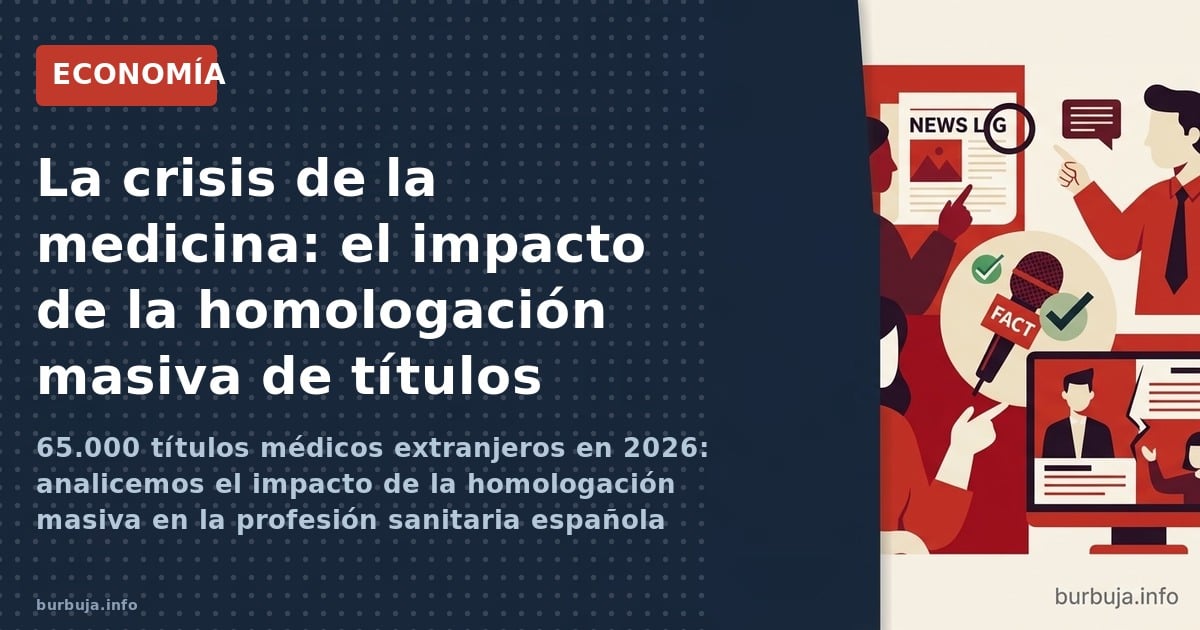 65.000 títulos médicos extranjeros en 2026: analicemos el impacto de la homologación masiva en la profesión sanitaria español