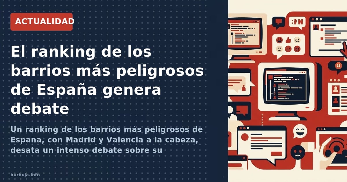 Un ranking de los barrios más peligrosos de España, con Madrid y Valencia a la cabeza, desata un intenso debate sobre su fiab