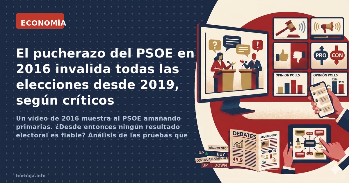 Un vídeo de 2016 muestra al PSOE amañando primarias. ¿Desde entonces ningún resultado electoral es fiable? Análisis de las pr