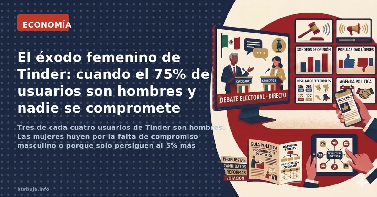 Tres de cada cuatro usuarios de Tinder son hombres. Las mujeres huyen por la falta de compromiso masculino o porque solo pers