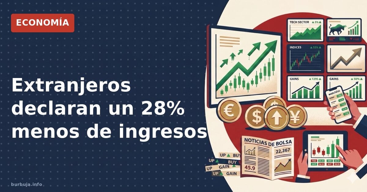 Extranjeros declaran un 28% menos de ingresos