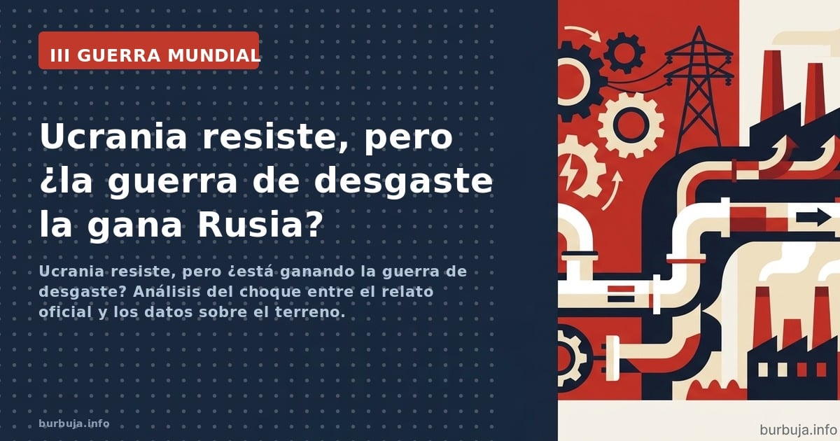Ucrania resiste, pero ¿está ganando la guerra de desgaste? Análisis del choque entre el relato oficial y los datos sobre el t