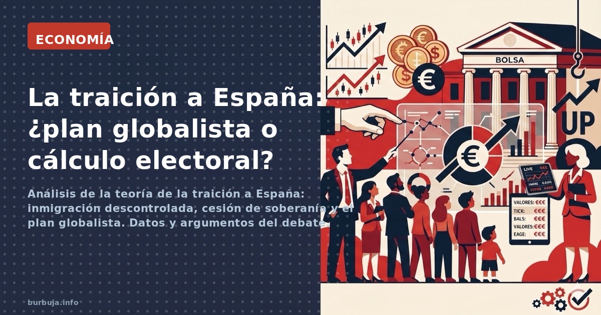 Análisis de la teoría de la traición a España: inmigración descontrolada, cesión de soberanía y el plan globalista. Datos y a