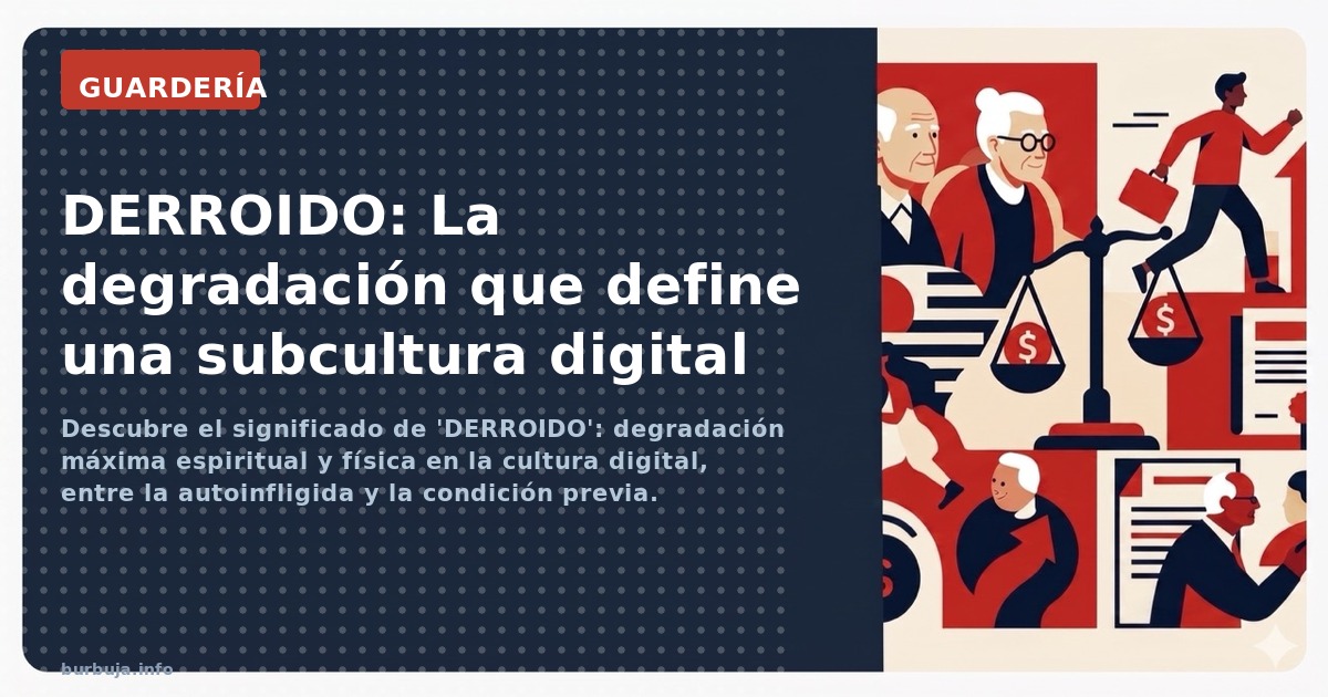 Descubre el significado de 'DERROIDO': degradación máxima espiritual y física en la cultura digital, entre la autoinfligida y