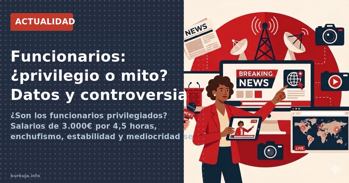 ¿Son los funcionarios privilegiados? Salarios de 3.000€ por 4,5 horas, enchufismo, estabilidad y mediocridad se enfrentan en 