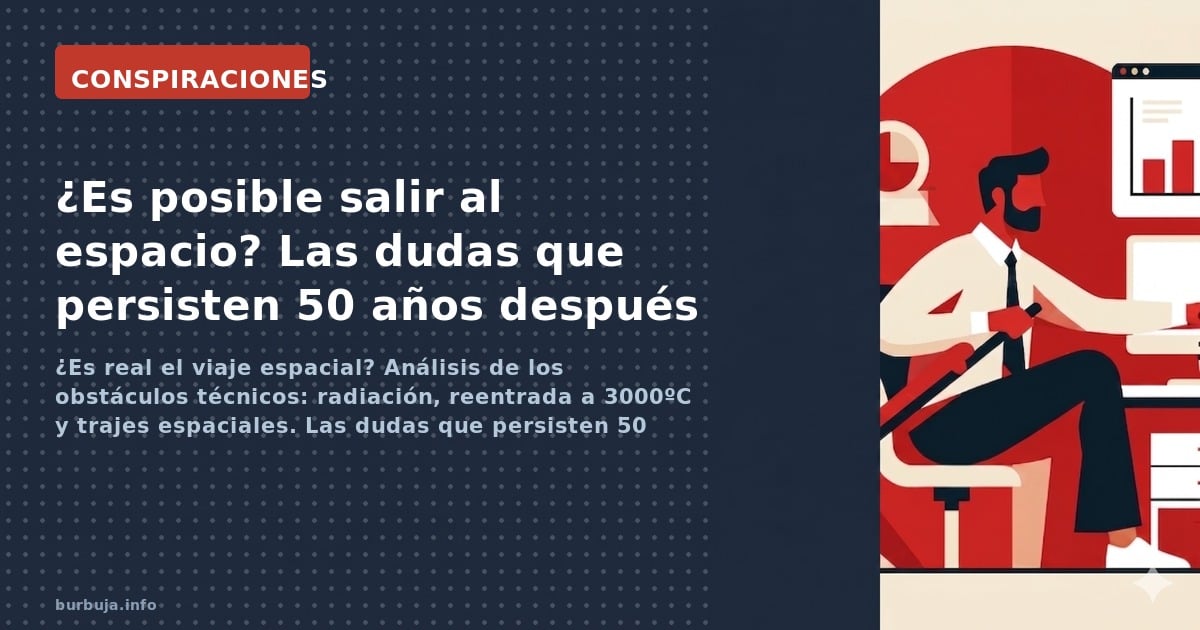 ¿Es real el viaje espacial? Análisis de los obstáculos técnicos: radiación, reentrada a 3000ºC y trajes espaciales. Las dudas