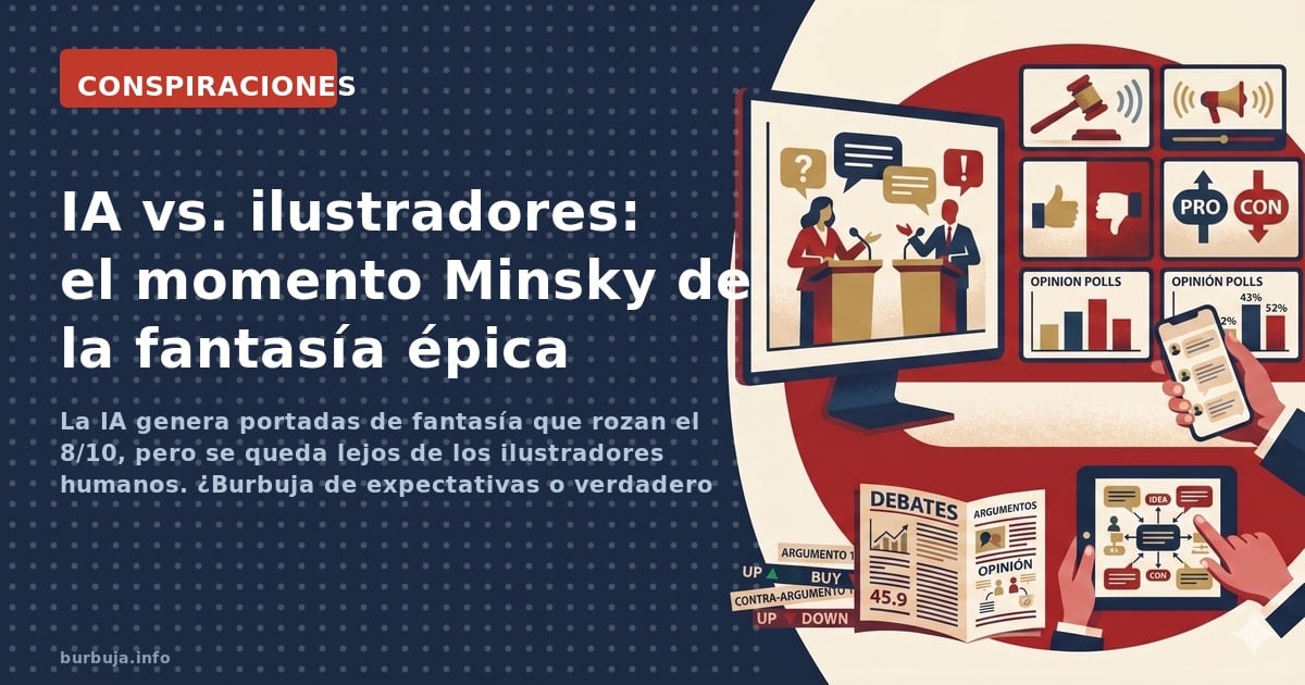 La IA genera portadas de fantasía que rozan el 8/10, pero se queda lejos de los ilustradores humanos. ¿Burbuja de expectativa
