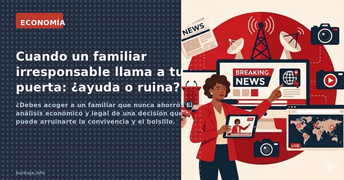 ¿Debes acoger a un familiar que nunca ahorró? El análisis económico y legal de una decisión que puede arruinarte la convivenc