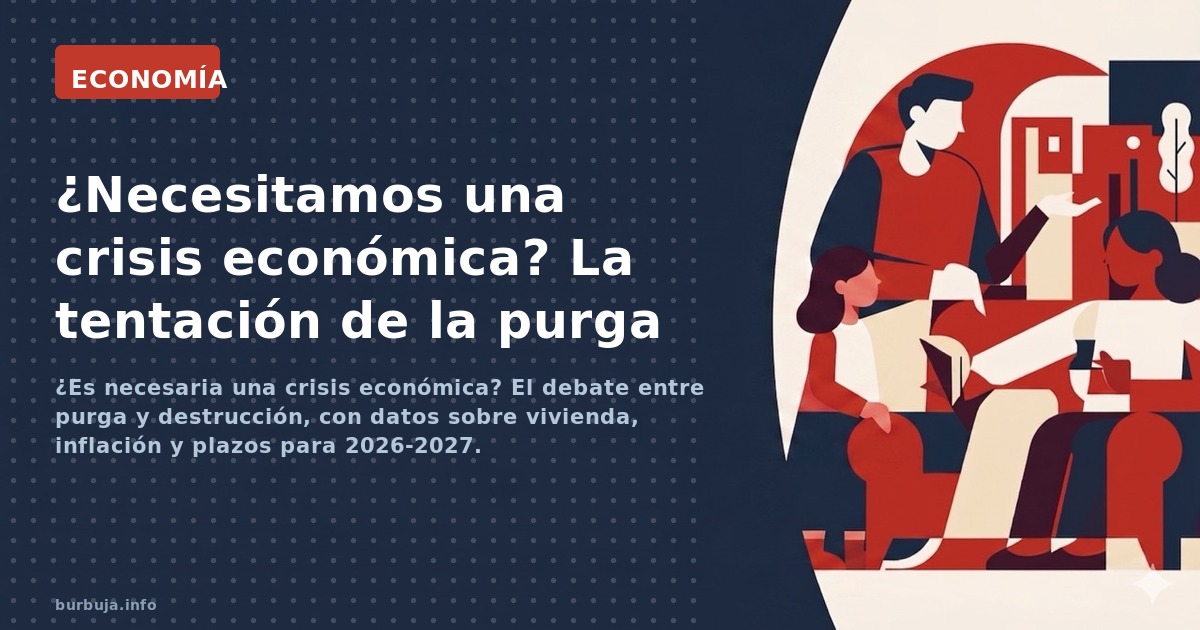 ¿Es necesaria una crisis económica? El debate entre purga y destrucción, con datos sobre vivienda, inflación y plazos para 20