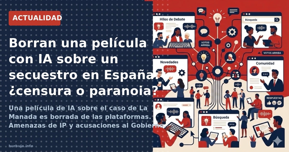 Una película de IA sobre el caso de La Manada es borrada de las plataformas. Amenazas de IP y acusaciones al Gobierno. ¿Censu