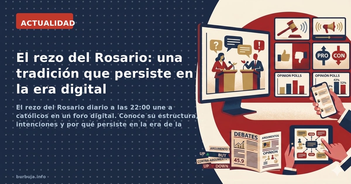 El rezo del Rosario diario a las 22:00 une a católicos en un foro digital. Conoce su estructura, intenciones y por qué persis