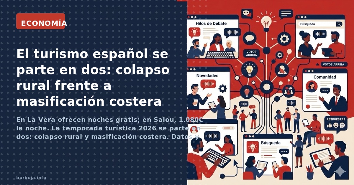 En La Vera ofrecen noches gratis; en Salou, 1.080€ la noche. La temporada turística 2026 se parte en dos: colapso rural y mas