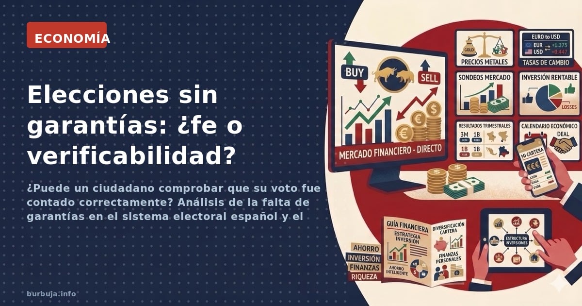 ¿Puede un ciudadano comprobar que su voto fue contado correctamente? Análisis de la falta de garantías en el sistema electora