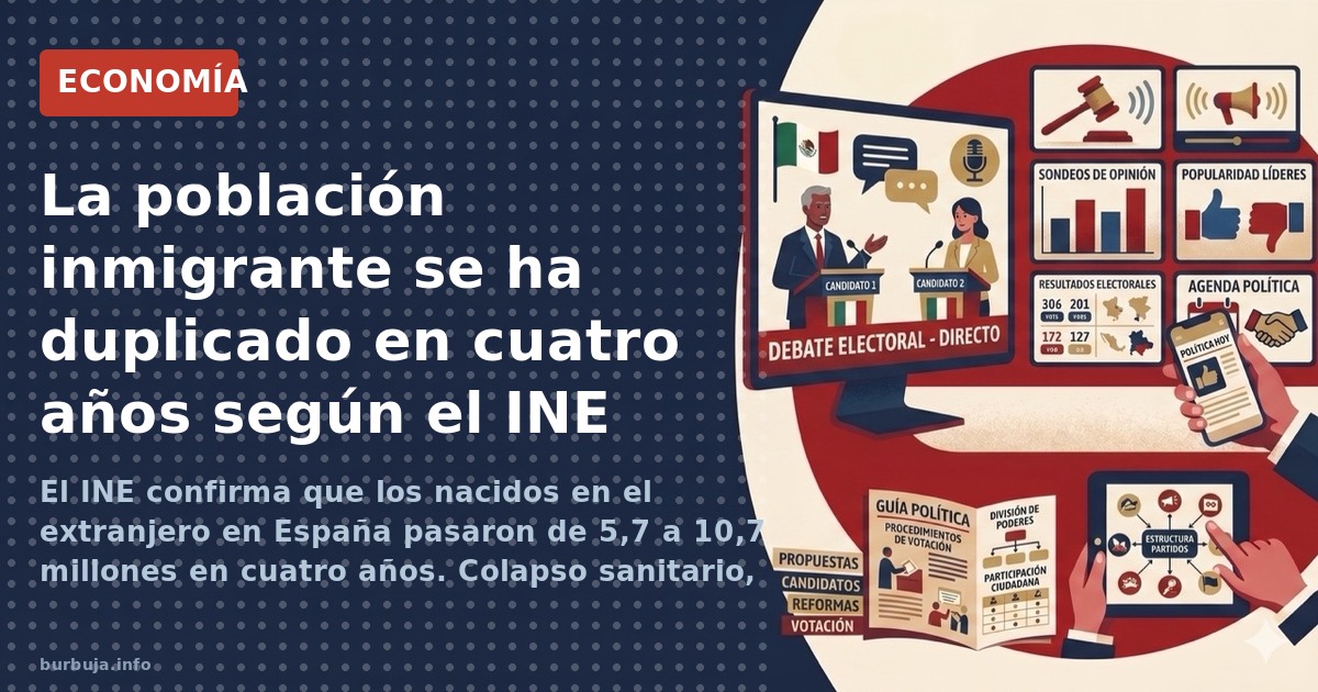 El INE confirma que los nacidos en el extranjero en España pasaron de 5,7 a 10,7 millones en cuatro años. Colapso sanitario, 