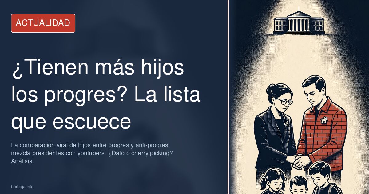 ¿Tienen más hijos los progres? La lista que escuece