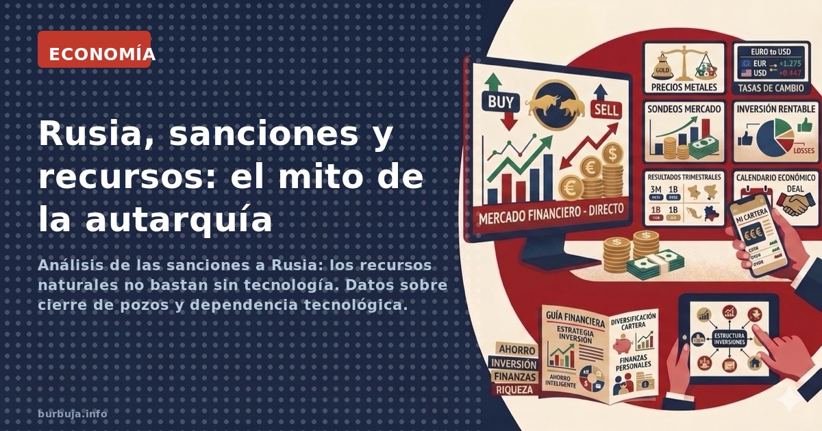 Análisis de las sanciones a Rusia: los recursos naturales no bastan sin tecnología. Datos sobre cierre de pozos y dependencia