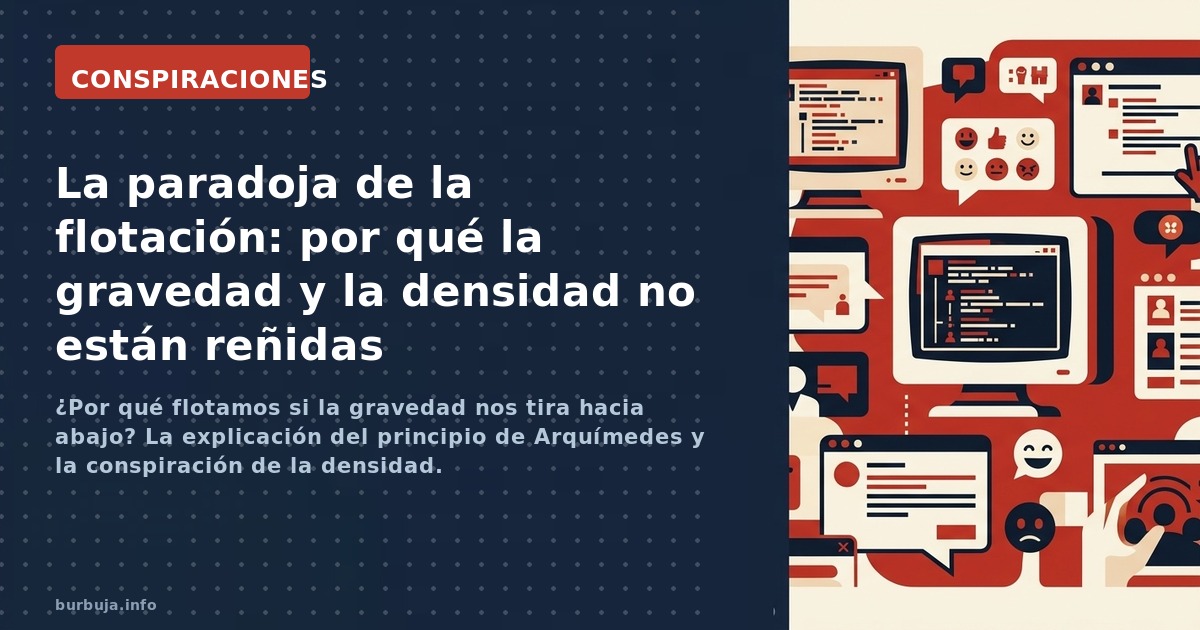 ¿Por qué flotamos si la gravedad nos tira hacia abajo? La explicación del principio de Arquímedes y la conspiración de la den